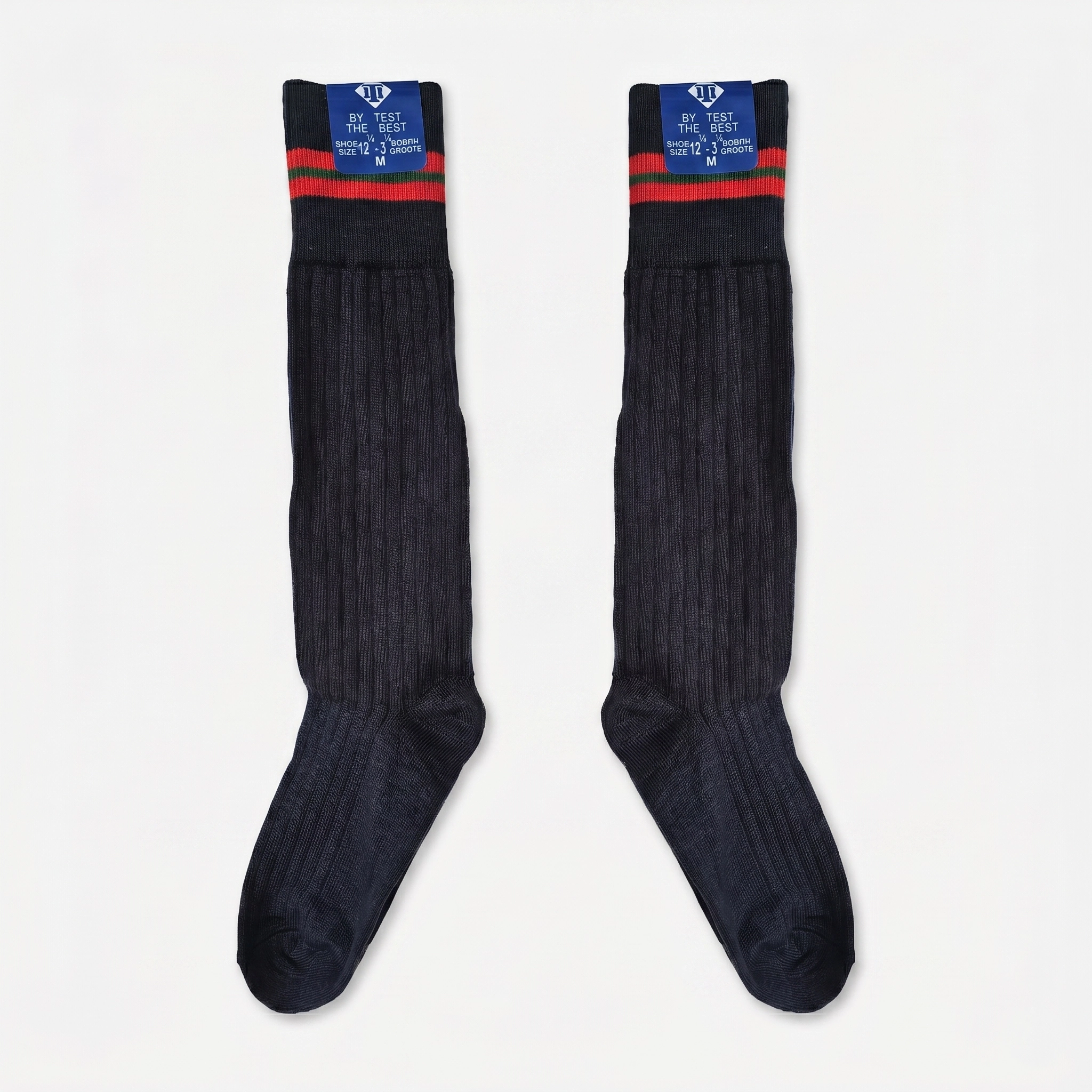 BPS SOCKS BOYS 12-3 BPS Socks - Boys Navy with Red Stripe - Image 1